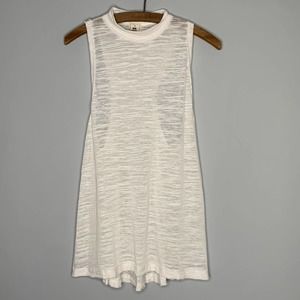 Free People We The Free Small White Semi Sheer Tank Top Boho